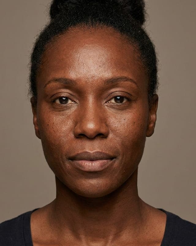 Bare-faced before photo for the Soft Glam look